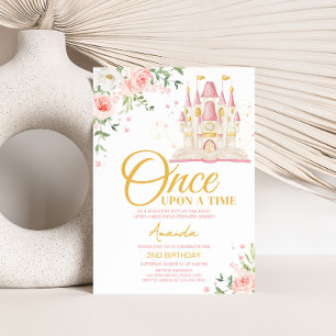 Invitation Princesse Il était une fois fête d'anniversaire