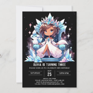 Invitation Princesse numérique personnalisée Anniversaire