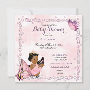 Invitation Princesse Papillon Bébé Fille
