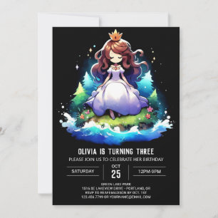 Invitation Princesse Personnalisée Magique Anniversaire