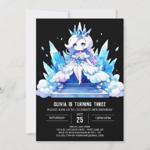 Invitation Princesse Personnalisée Minimaliste Anniversaire