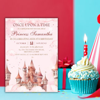 Invitation Princesse troisième anniversaire conte de fées mag