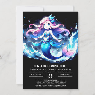 Invitation Printable Dreamy Mermaid Anniversaire