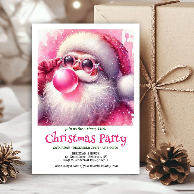 Invitation Printable Funny Santa Sunglasses Christmas Invite (Printable Funny Santa Sunglasses Christmas Invitation

)