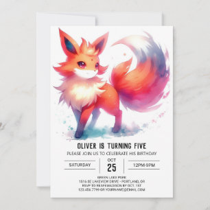 Invitation Printable Joyeux Renard Anniversaire
