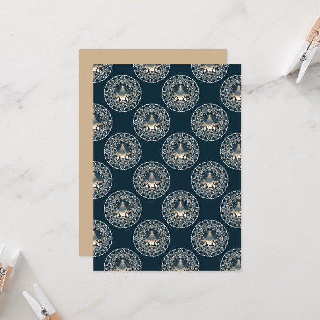 Invitation Printemps Star of Wonder Festive Polka Dot Mandala (Devant/Arrière en situation)