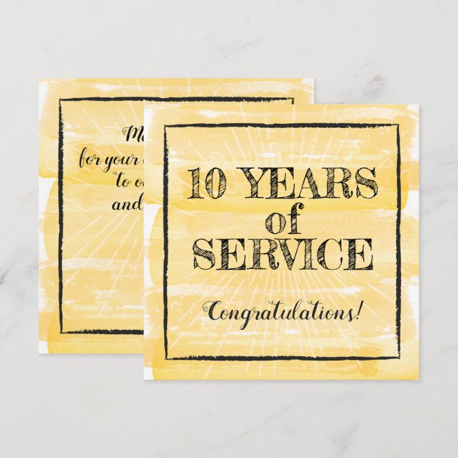 Invitation Prix de reconnaissance de l'anniversaire de l'empl (Devant / Derrière)