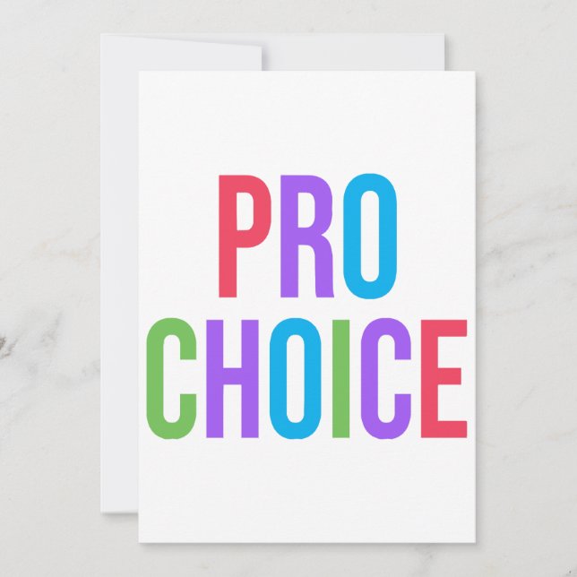 Invitation Pro-Choice Roe contre Wade Feminist Women's Rights (Devant)