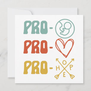 Invitation Pro-Life Pro-Love Pro-Hope Vintage
