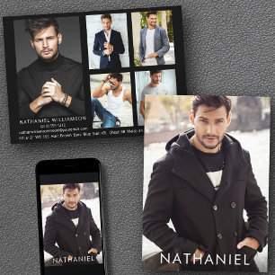 Invitation Pro Model Actor 6 Photo Modern Comp Card