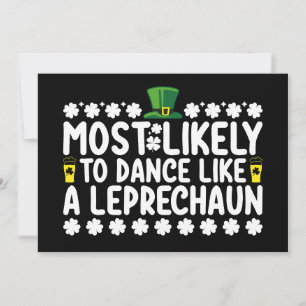 Invitation Probablement De Danse Comme Un St patrick Leprecha