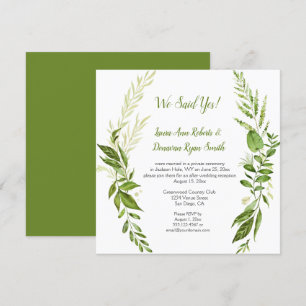 Invitation Produits botaniques de Wildwoods Réception rustiqu