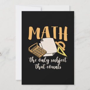 Invitation Prof de maths Math La seule matière