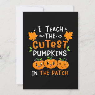 Invitation Professeur Halloween Plus Mignons Citrouilles Anni