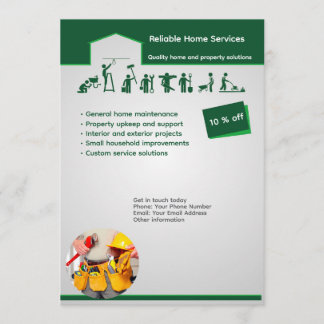 Invitation Professional Home Maintenance Flyer Template