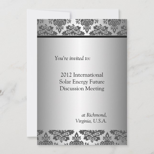 Invitation professionnel, international, réunion d'entreprise (Devant)