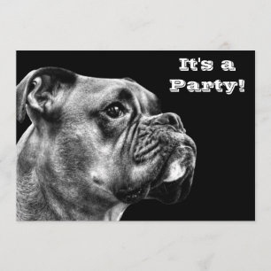 Invitation Profil de chien de boxeur