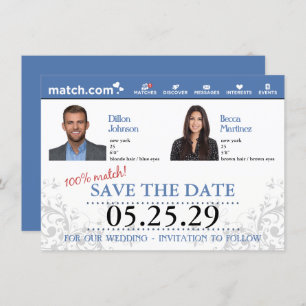Invitation Profil de date Enregistrer la date