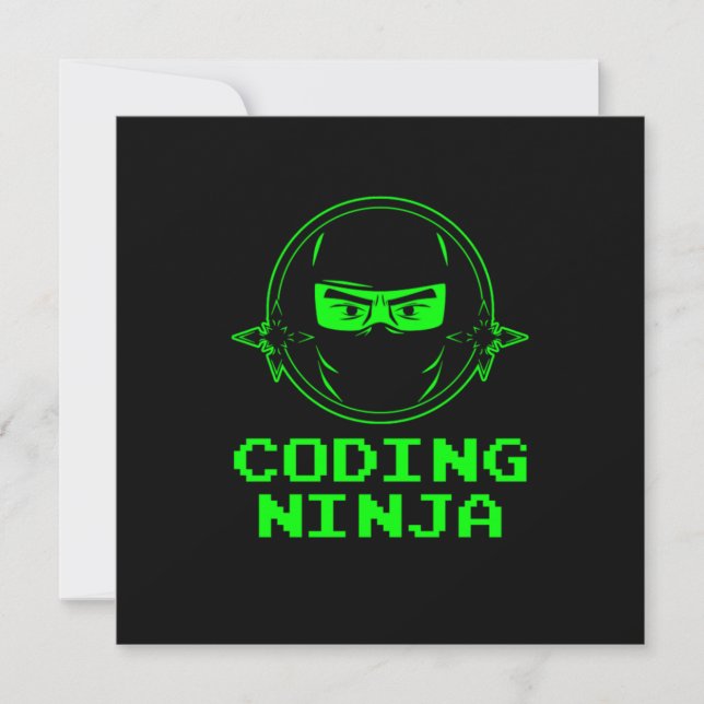 Invitation Programmeur programmeur Ninja Coder Programmeur Pr (Devant)