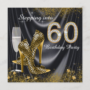 Invitation Progression dans le satin de noir de fête