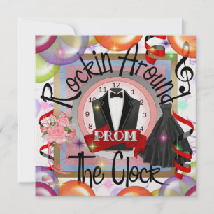 Invitation PROM Rockin' Around the Clock Party - SRF