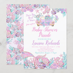 Invitation Promenade De Mermaid Par Baby shower Parade