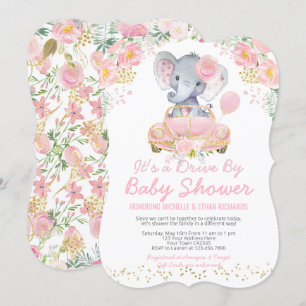 Invitation Promenade Elephant Par Baby shower Parade