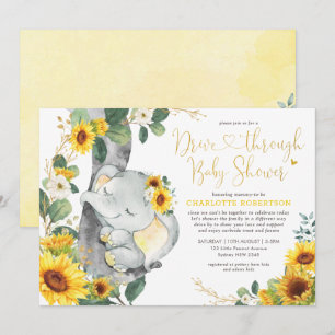 Invitation Promenade Été Des Éléphants De Tournesol Par Baby 