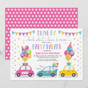 Invitation Promenade par Anniversaire Parade Quarantine Party