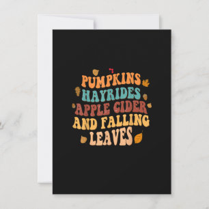 Invitation Promenades en charrette dans les feuilles de citro