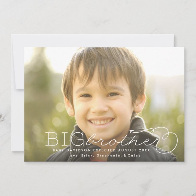 Invitation Promotion de la Grossesse photo Big Brother (Devant)