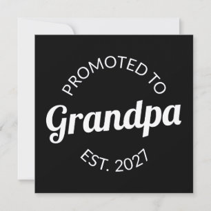 Invitation Promu Grand-papa dès 2027 Nouveau Papa Je suis