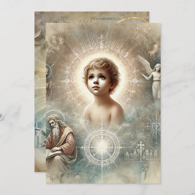 Invitation Prophétie biblique imprimable de Jésus Scrapbook (Devant / Derrière)