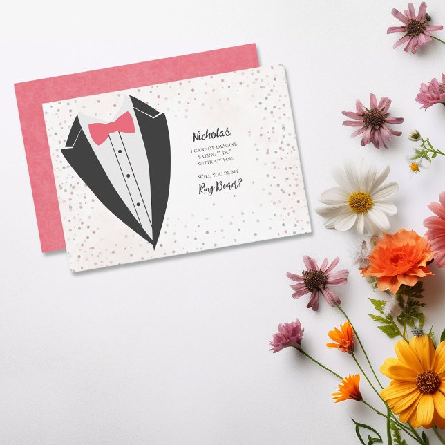 Invitation Proposition Confetti du porte-anneau de Tuxedo (Créateur téléchargé)