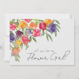 Invitation Proposition de Demoiselle Fleur avec des Tulipes B