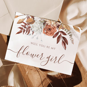 Invitation Proposition de Fille de Fleurs de Feuillage d'Auto
