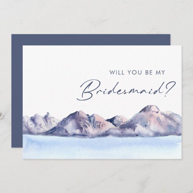 Invitation Proposition de la Bridesmaid de Winter Mountain (Devant / Derrière)