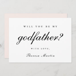 Invitation Proposition de parrain simple et élégant Rose