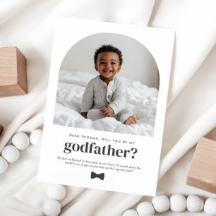 Invitation Proposition de photo en forme d'arche pour le parr