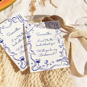 Invitation Proposition d'une servante de doodle illustrée de 