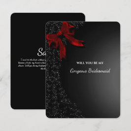 Invitation Proposition Élégante de la demoiselle d'honneur no