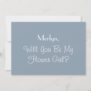 Invitation Proposition Fleur Mariage bleu Dusty 2024