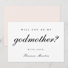 Invitation Proposition Godmère simple et élégante Rose