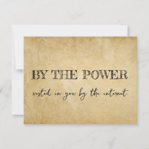 Invitation Proposition officielle humoristique : Unique 'Mari