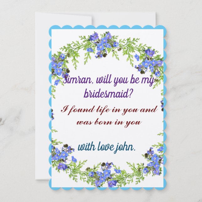 INVITATION PROPOSITION PERSONNALISÉE DE MARIAGE VINATAGÉTIMEL (Devant)