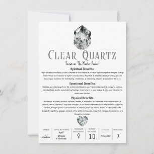 Invitation Propriétés métaphysiques du cristal de quartz clai