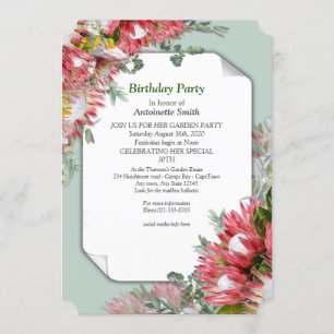 Invitation Protea - Fleur Strelitzia Anniversaire