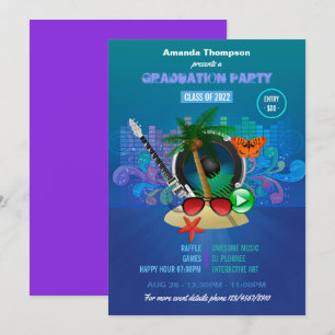 Invitation Proton Purple Summer Club Beach Party