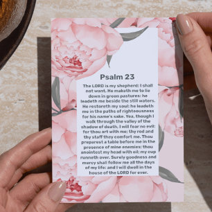 Invitation Psalm 23 Célébration de la vie Fleurs de funéraill