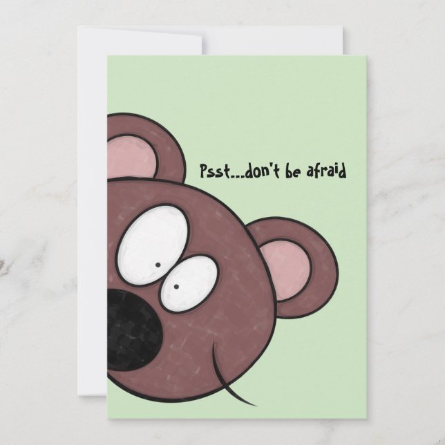 Invitation Psst, n'aie pas peur, c'est l'anniversaire de ton  (Devant)